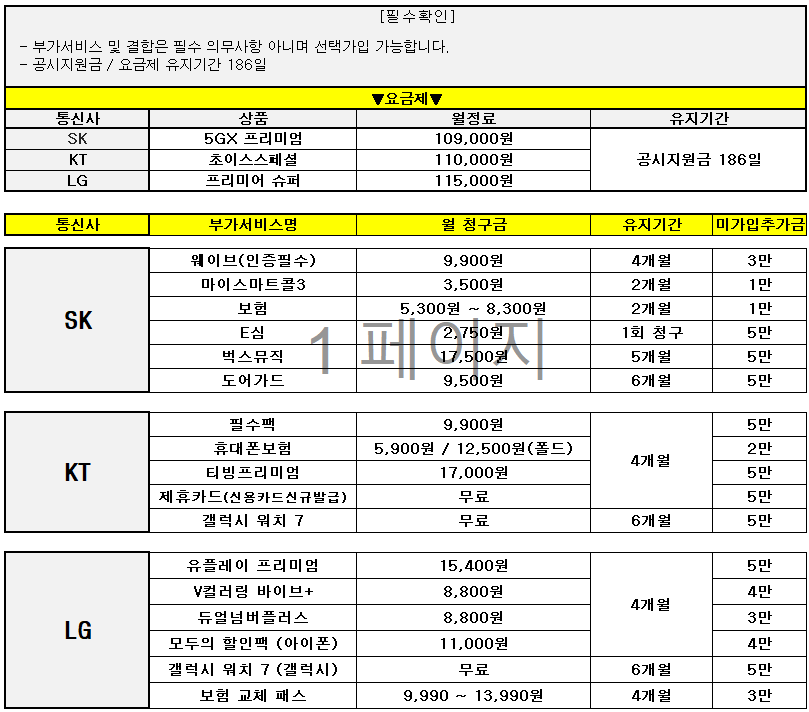 🚨6월 20일 특가시세표🚨