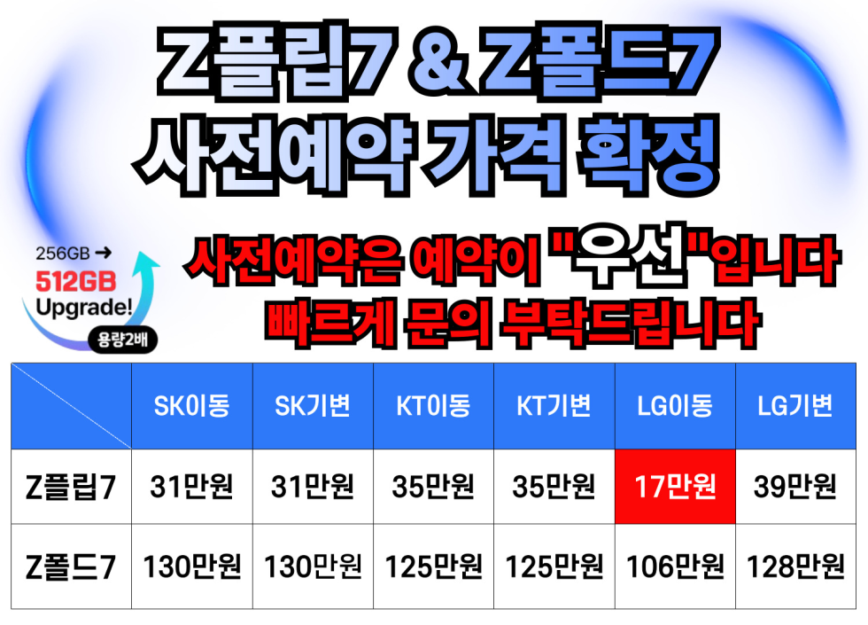 울산 북구 매곡 휴대폰 성지 시세표 / 성지매장 특가 가격