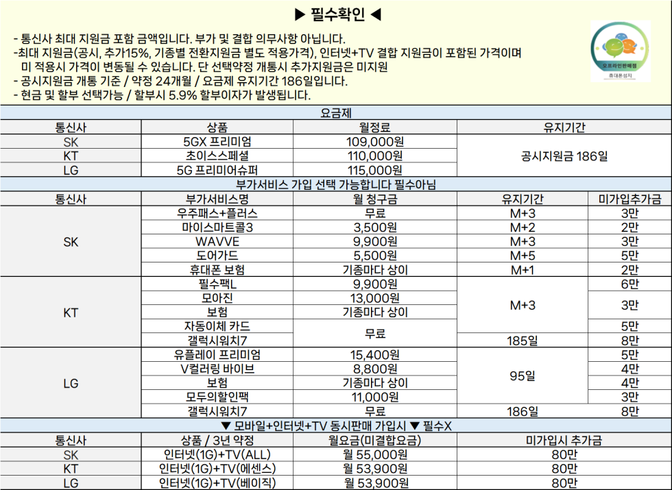 직폰 대구 경북 폴더블7 일반개통 공짜폰 대란 시세표 그대로