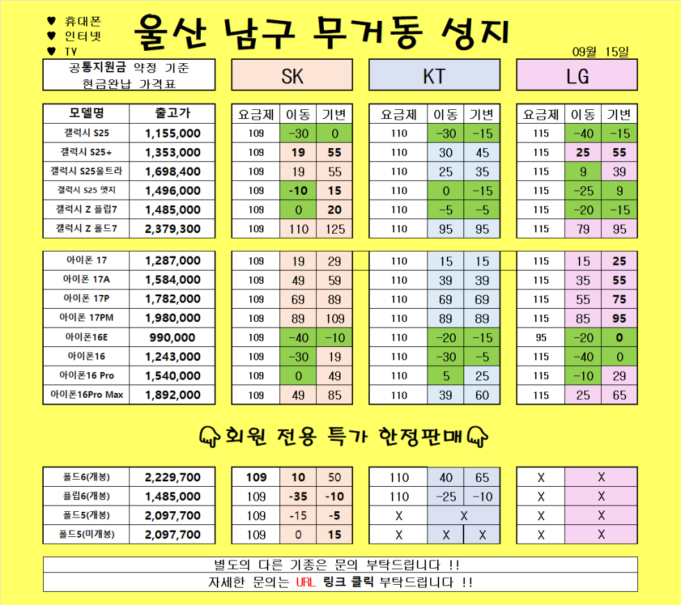 9월 15일 )) 울산 무거동 성지// 보시는 금액 그대로 입니다!!! 말바뀜 절대없음XXX