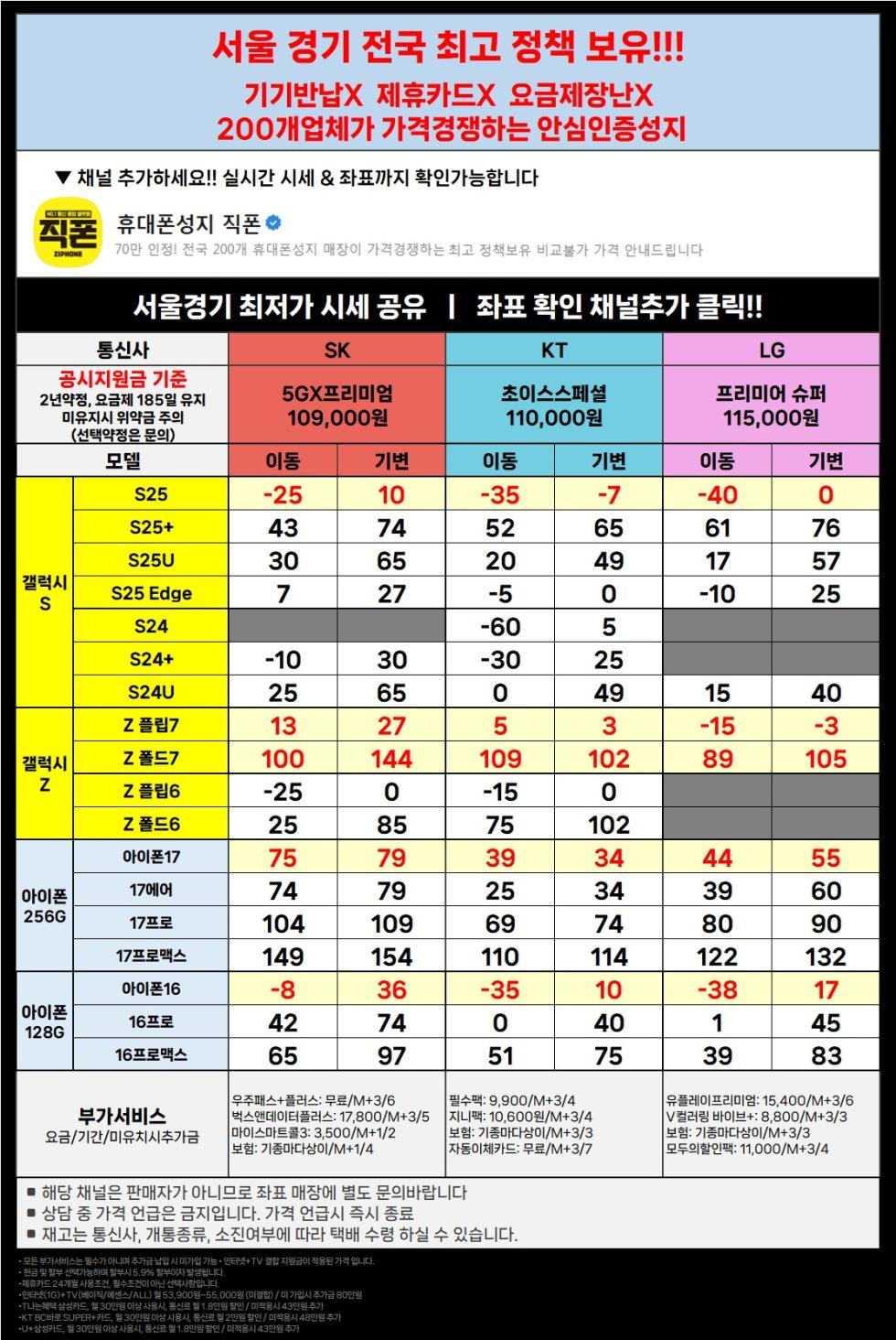 직폰 아이폰17 사전예약 [분당 관악 강남 별내 시흥 김포 구로 카드XX 신분증맡김XX 수도권 최저가 조건]