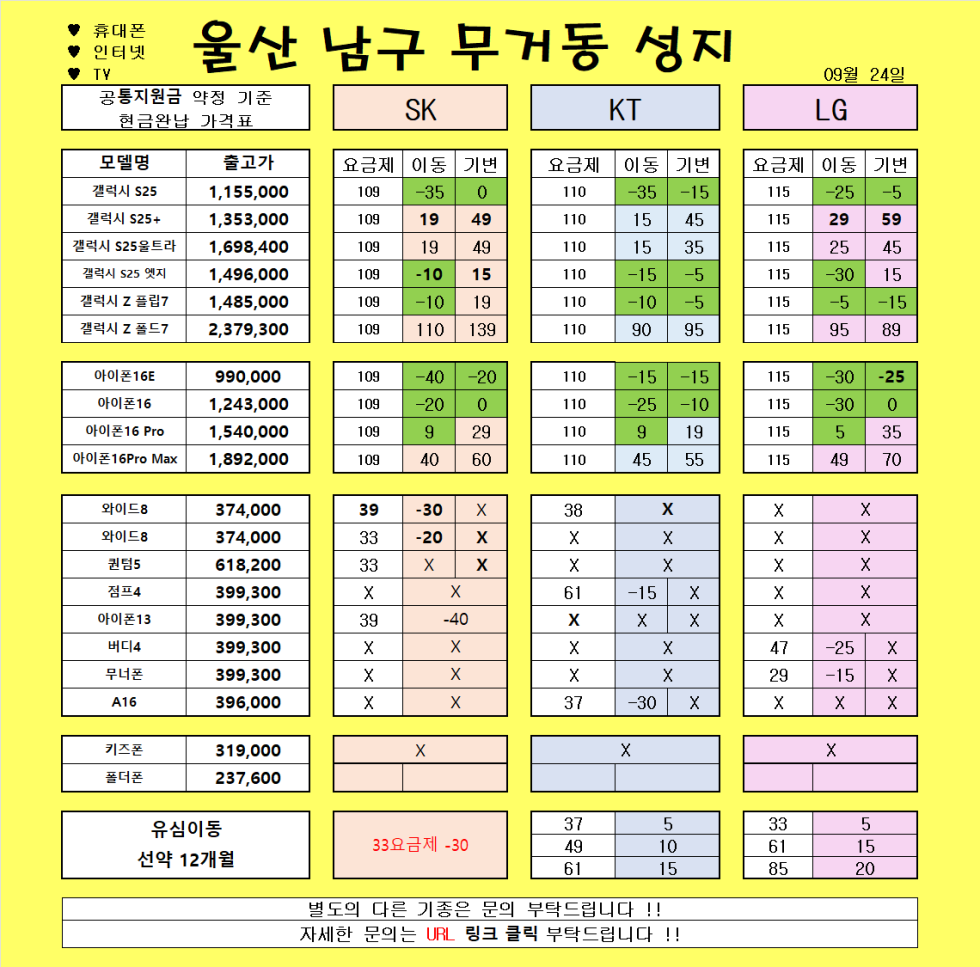 9월 24일 )) 울산 무거동 성지// 보시는 금액 그대로 입니다!!! 말바뀜 절대없음XXX