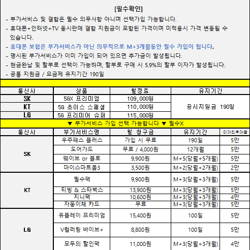 1026 세종 1등 휴대폰성지 (워치추가금X 인터넷티비추가금X 깔끔부가조건)