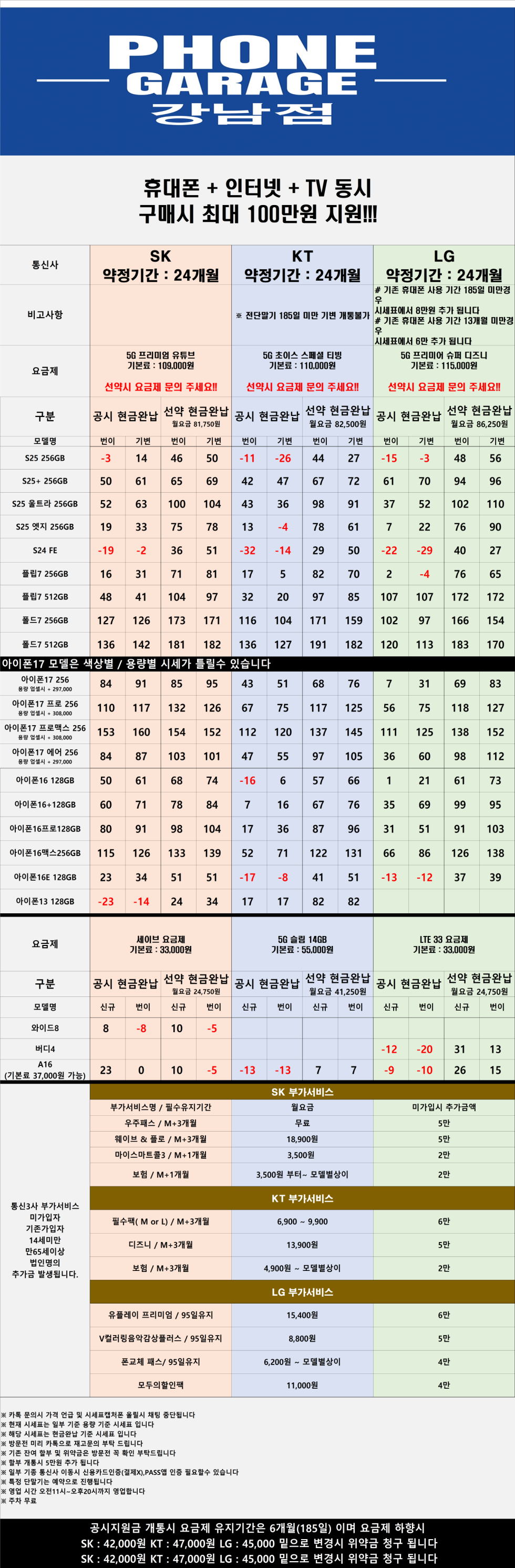 서울 강남 성지 시세표 (시세표대로만 진행~ 말바꿈 절대 없음)