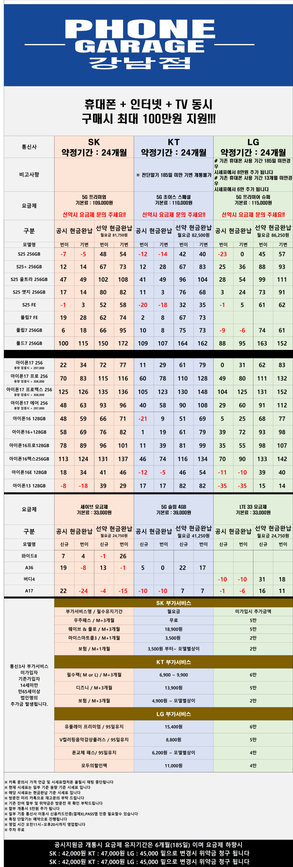 서울 강남 성지 시세표 (시세표대로만 진행~ 말바꿈 절대 없음)