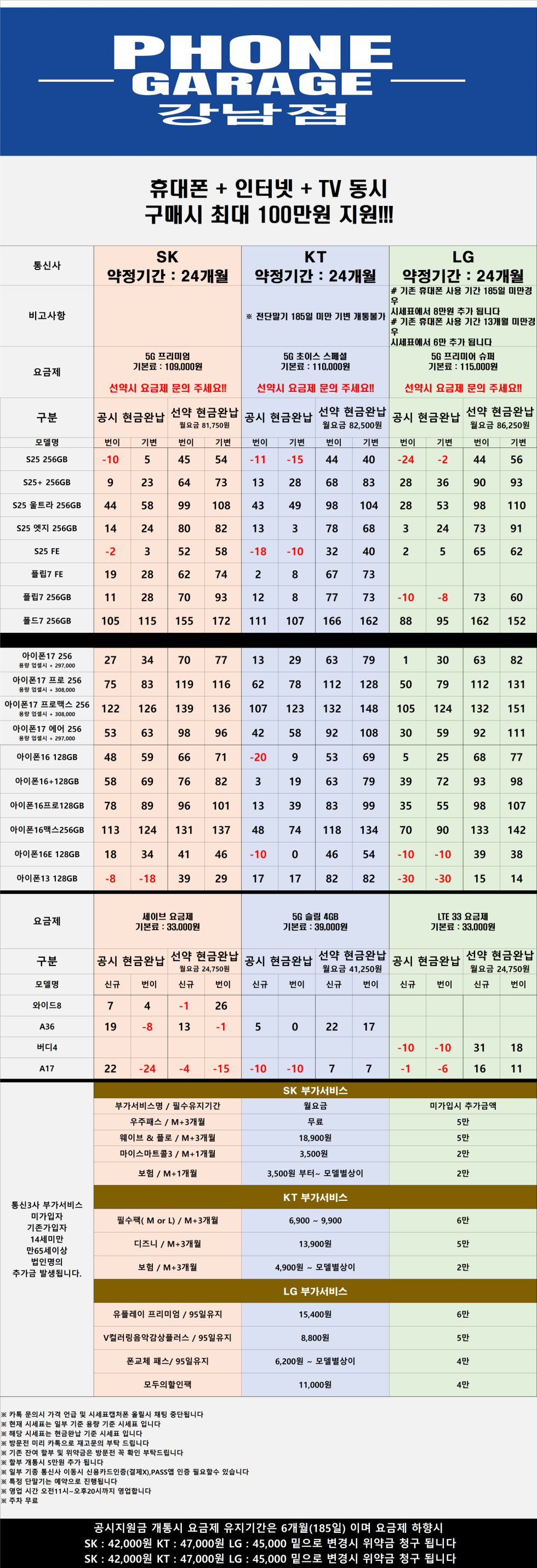 서울 강남 성지 시세표 (시세표대로만 진행~ 말바꿈 절대 없음)