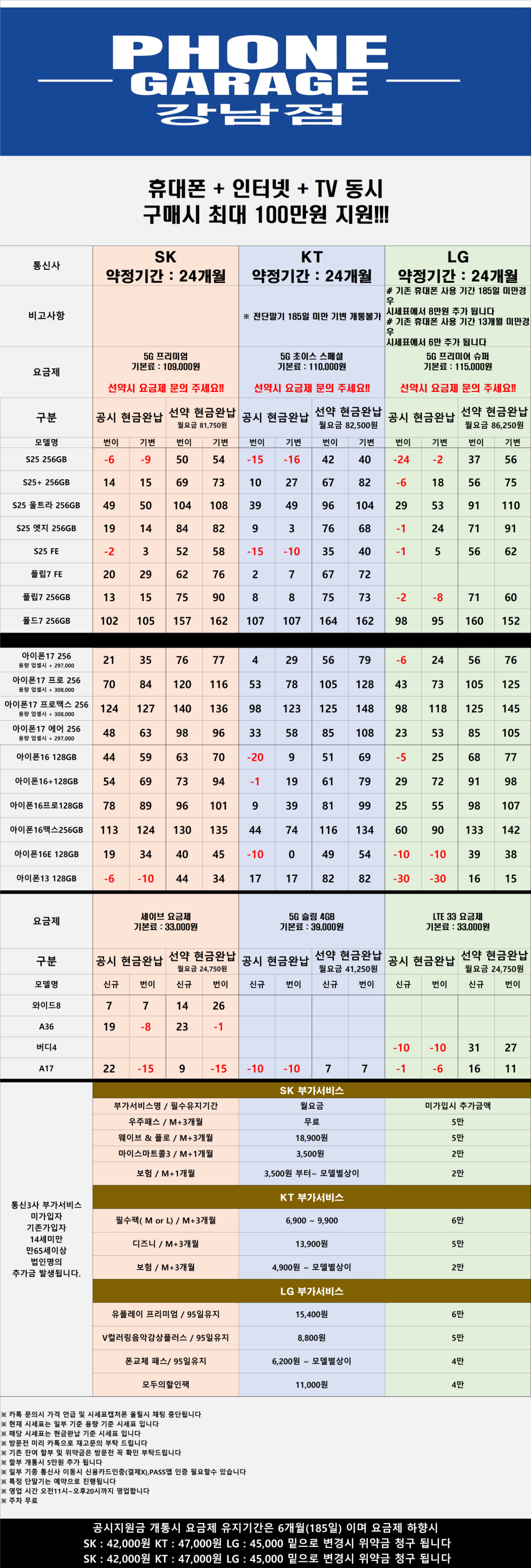 서울 강남 성지 시세표 (시세표대로만 진행~ 말바꿈 절대 없음)