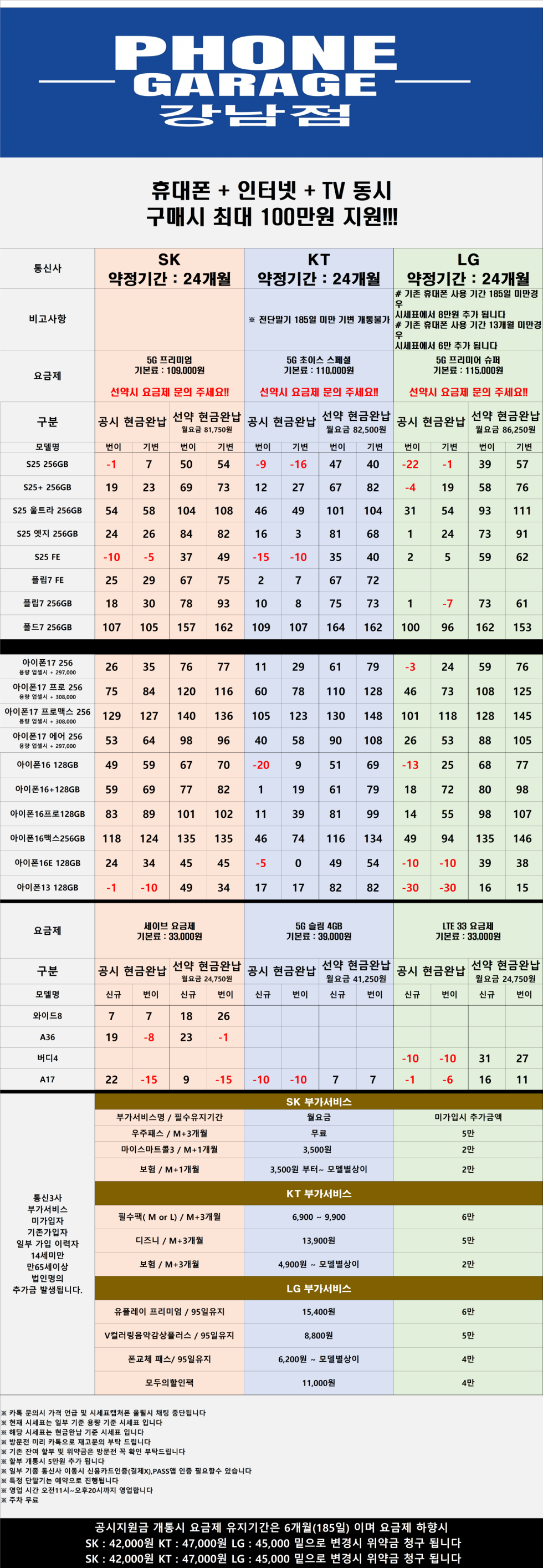 서울 강남 성지 시세표 (시세표대로만 진행~ 말바꿈 절대 없음)