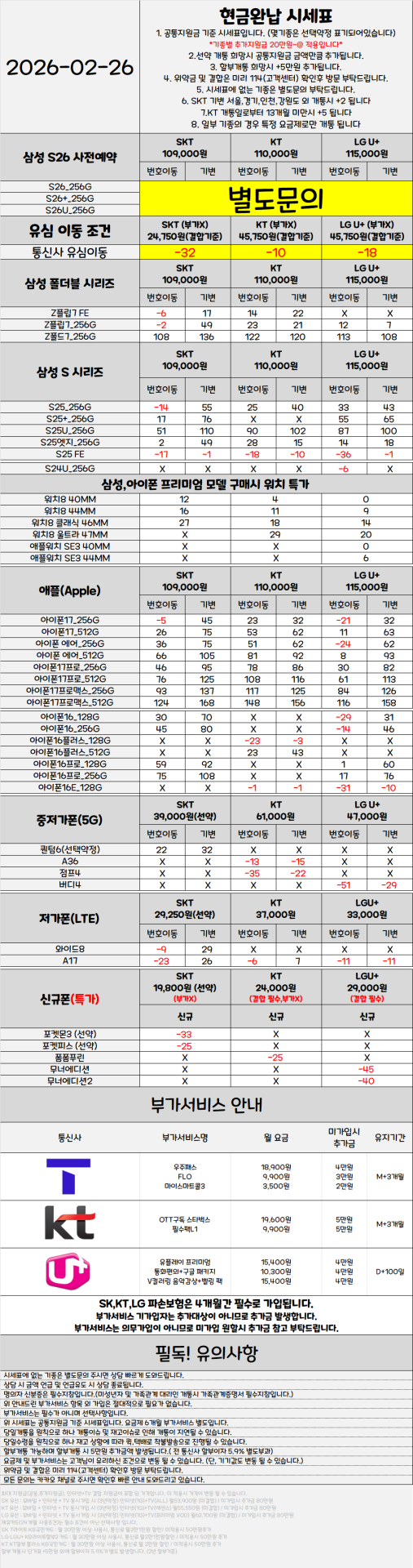 서울 관악구 휴대폰성지 시세표 ★아이폰17/S25/플립7/폴드7/키즈폰 특가 진행중★ [ 제휴카드 X , 반납 X ]