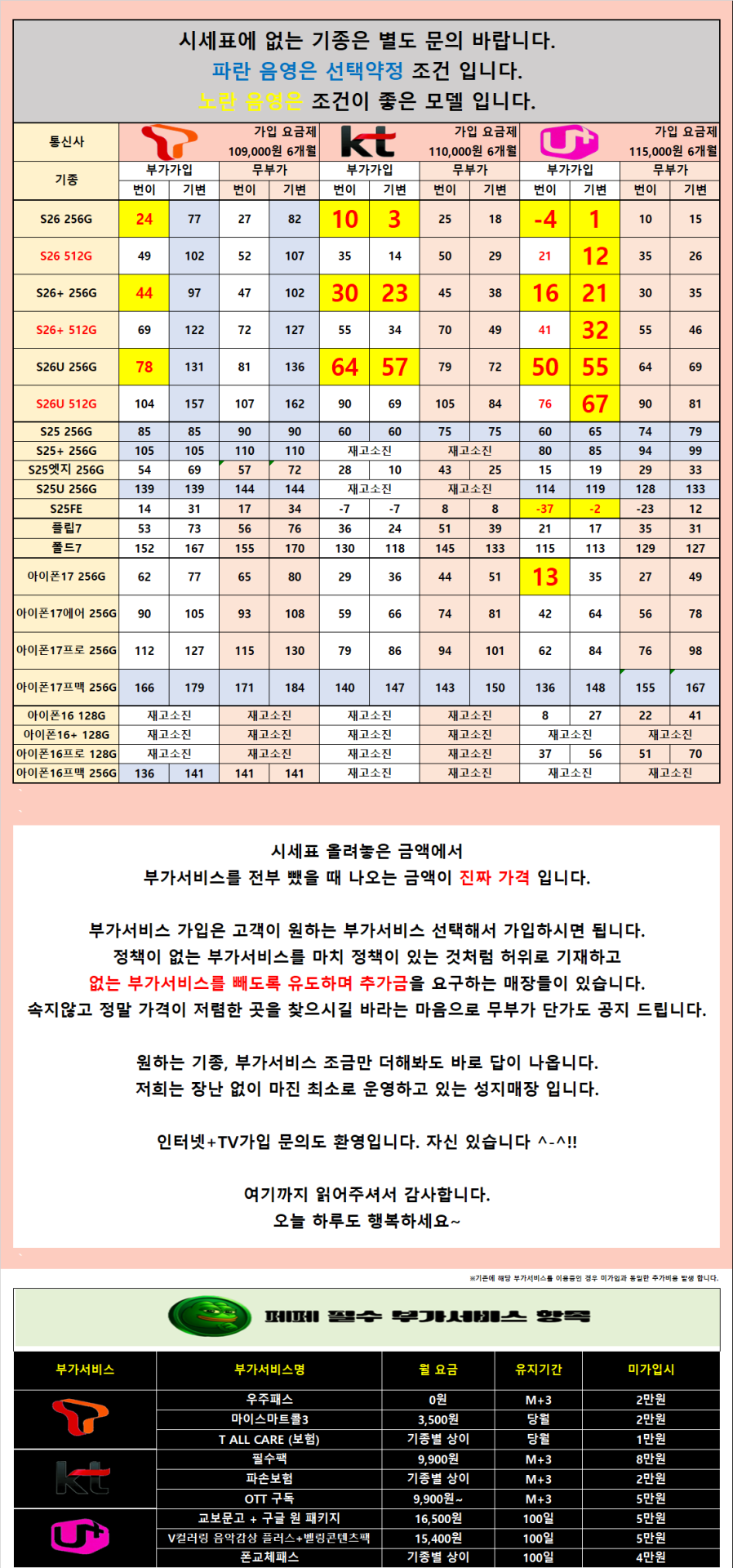 [무부가 시세표 운영]광진구 강변 테크노 말장난 없는 성지 시세표