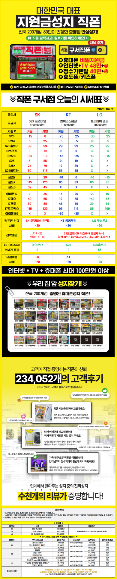 ●부산 시세 다 뿌숩니다● 시세테러범 구서직폰 !!!! // 찐무부가 매장임 // 무부가라해놓고 소노 00700 이런거 안넣는다!! // 재고 몇대 안남았으니까 빨리 오이소!! //고민 할 시간에 재고는 팔리고 있습니데이!!