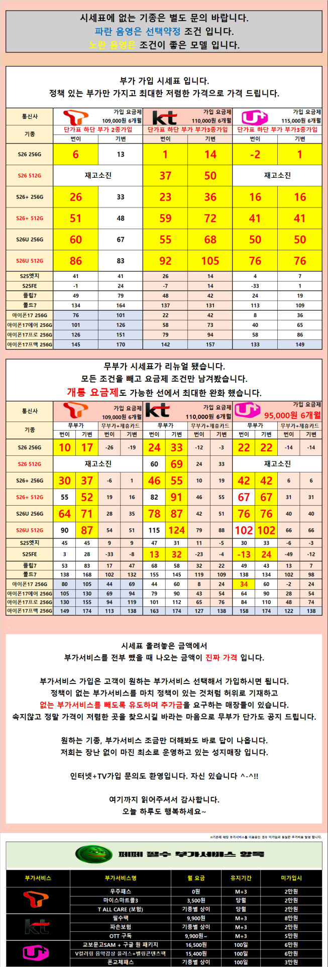 [무부가 시세표 운영]광진구 강변 테크노 말장난 없는 성지 시세표