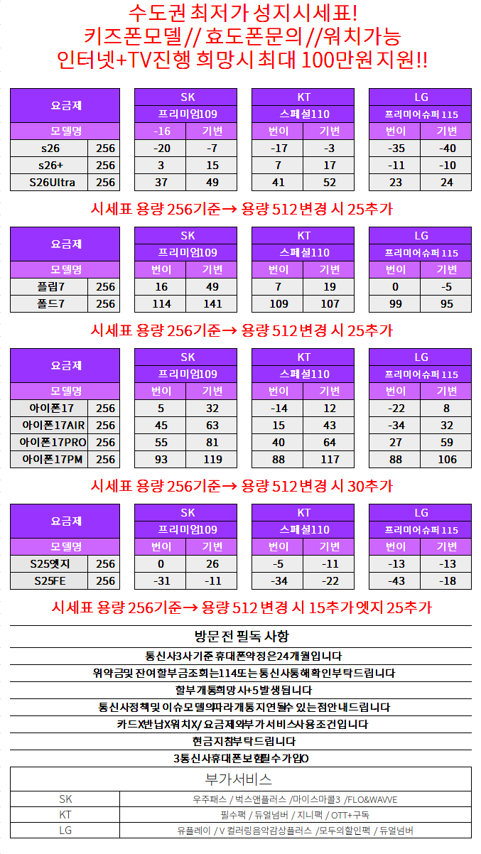 경기도 수원 성지 시세표 (제휴X , 반납X)