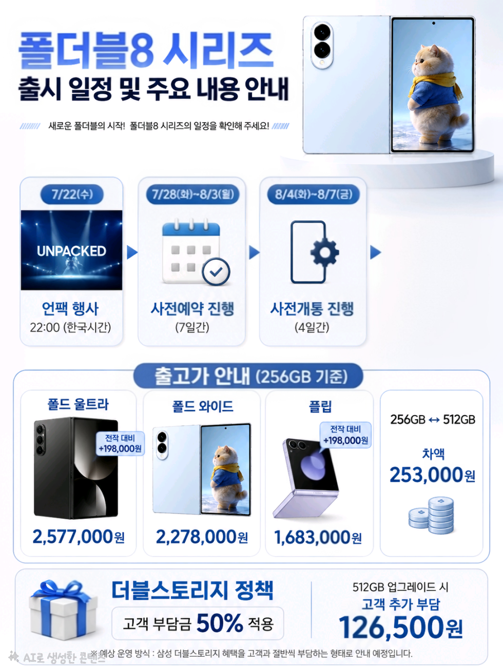 폴더블8 사전예약 시작/양천구 투명하게 공개하는 100% 현금완납 단가