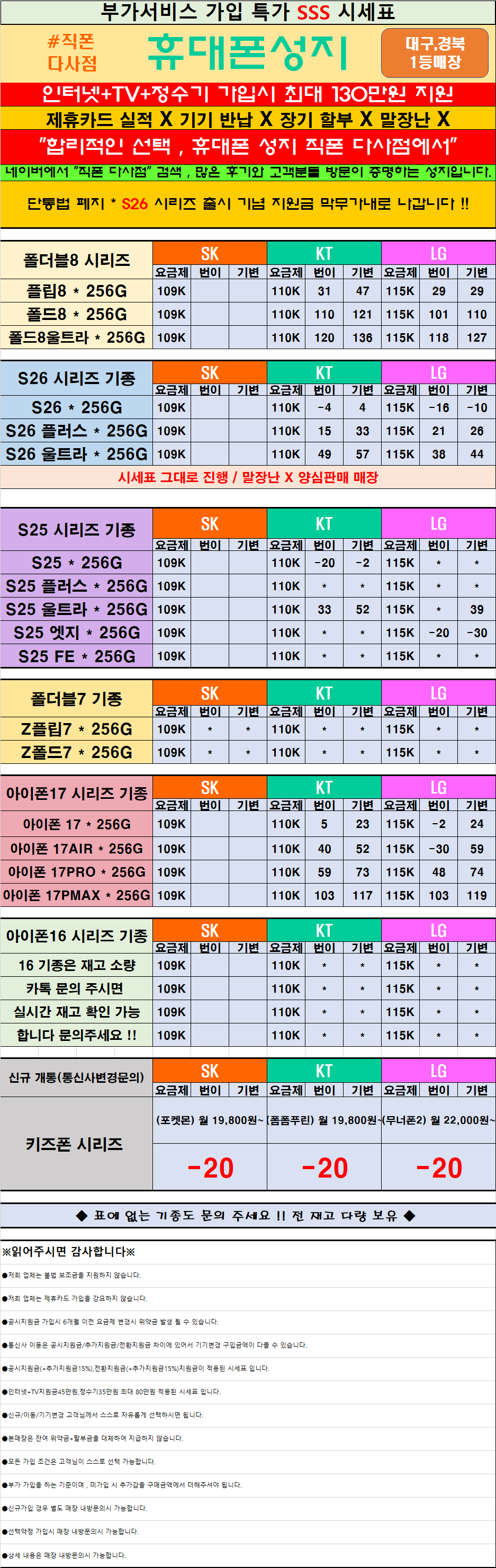 👉대구휴대폰성지 [달성군 대실,다사,서재,세천,현풍,화원,고령,성주,옥포 직폰] 🔥최대 할인🔥 *직폰제휴점* 상조가입X도어가드X제휴카드X기기반납X(직폰대실다사점) 👉직폰다사점