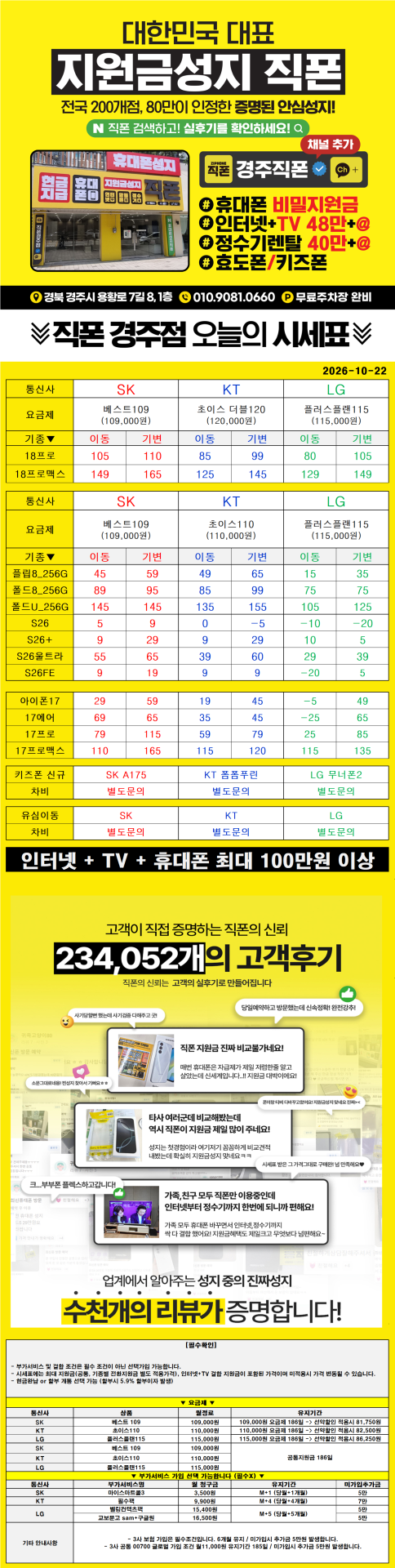 경주휴대폰성지/경주직폰점/경주용황직폰/아이폰18듀오사전예약가능!!/아이폰18류 즉시개통!!/부가장난절대없음XX/인터넷TV최대지원//부가서비스확인필수!!